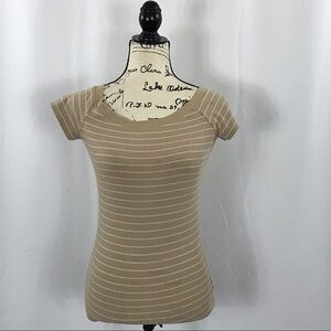 {Ralph Lauren} Capped Sleeve pin stripped shirt